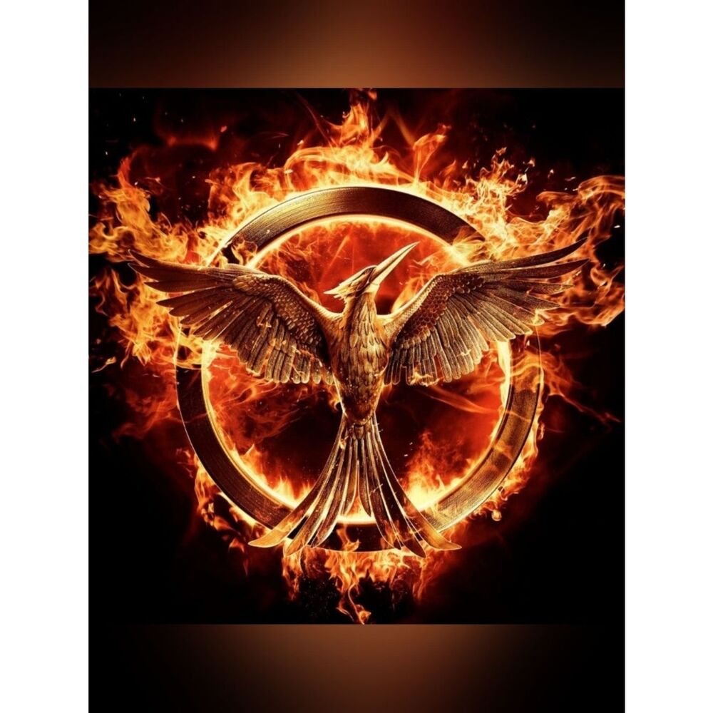 Custom Fridge Magnet Fiery Mockingjay Emblem Home Kitchen Decor